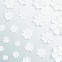 Flowers pattern daisy on gray background. vector