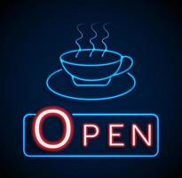 Glowing neon open signs.vector vector