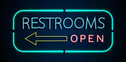Background of neon signs restrooms