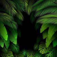 Exotic pattern with tropical leaves background.vector vector