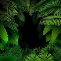 Exotic pattern with tropical leaves background.vector vector