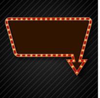 Retro billboard with space for text black background.vector vector