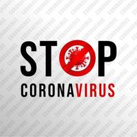 ilustración vectorial del diseño del concepto stop coronavirus para afiches y pancartas vector