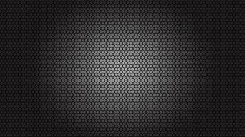 fondo de acero de textura de metal negro. chapa perforada. rejilla de acero de textura de material de malla de alambre de aluminio con agujeros de polígono sobre fondo negro vector