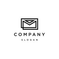 Mail logo icon design template vector