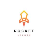 Rocket logo icon design template vector