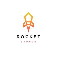 Rocket logo icon design template vector