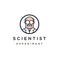 Scientist logo icon design template flat