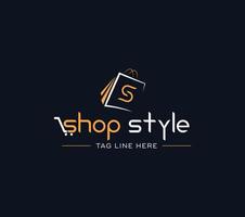 Creative Full Vector Unique, Modern Logo For Company Or Business Shop And Personal Use Simple Modern Logo And Shop Icon, Excellent future Shop Style Fresh Logo Design.