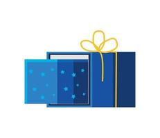 blue gift surprise vector