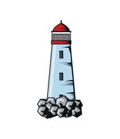 lighthouse nautical icon vector