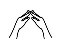 hands touching fingers vector