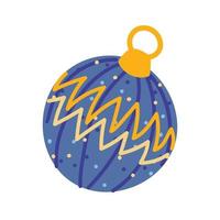 blue christmas ball vector