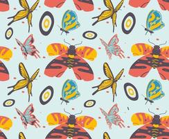 butterflies pattern style vector