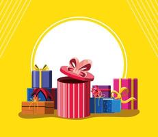 gift presents festive vector
