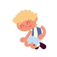 blond little boy vector