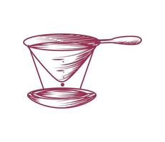 coffee maker dripper vector