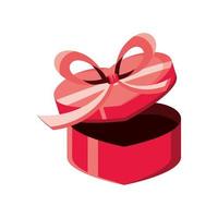 gift shaped heart vector