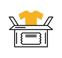 shirt in the box vector