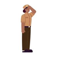 guardia de seguridad mujer trabajo vector