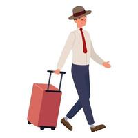 businessman with bag vector