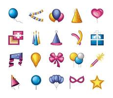 set of birthday vector