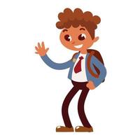 student boy with bag vector