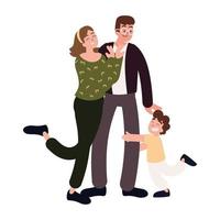 happy family together vector