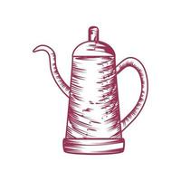 classic kettle icon vector