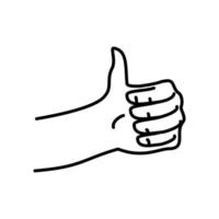 hand thumb up vector