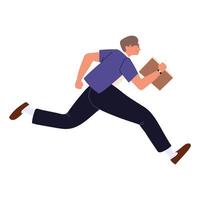 employee male runner vector