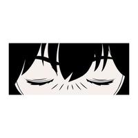 manga close eyes vector