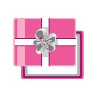 top view pink gift vector