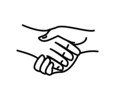 handshake gesture icon vector