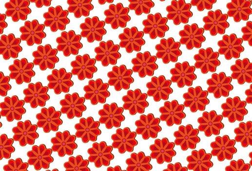 Pattern design template with flower motif. repeat and seamless textile. decorative graphic in flat style vector