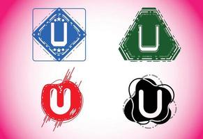 Creative U letter logo and icon design template vector