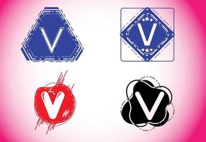 Creative V letter logo and icon design template vector