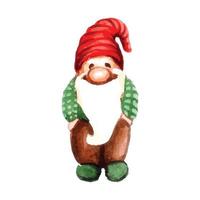 Watercolor Christmas Gnomes Clipart vector