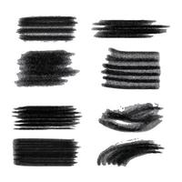 Ink brush stroke collection vector