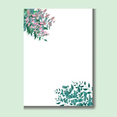 Greenery wedding invitation card