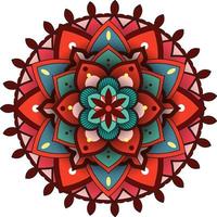 Vintage mandala with thin lines vector