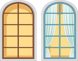 conjunto de ventana sobre fondo blanco vector