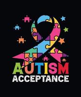 Autism acceptance design vector