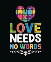 Love needs no words vector