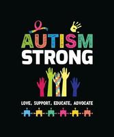 Autism strong love vector