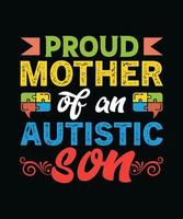 Proud mother of an autistic son vector