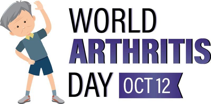 World arthritis day word banner design