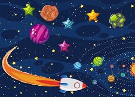 Space element in space background vector