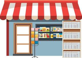 A simple shop on white background vector