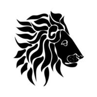 Zodiac sign Leo silhouette, one of the 12 horoscope signs vector